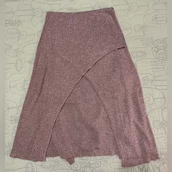 NWT MISA Minka Longsleeve Cutout Dress S Rose Metallic Knit - Picture 15 of 15